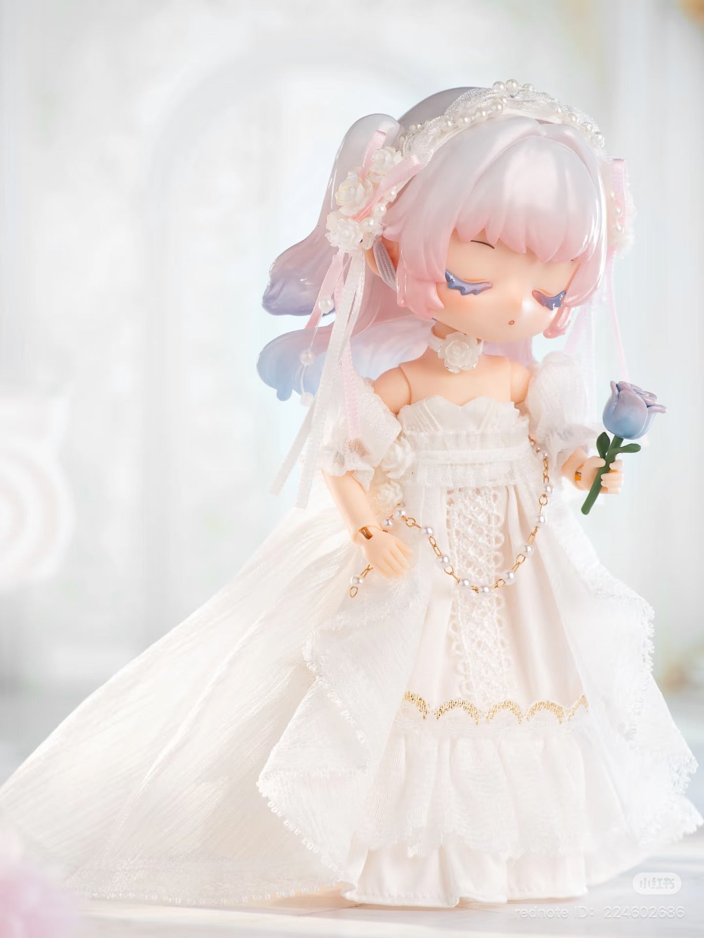 LIRORO Liloro's Fairy Tale House BJD Figure in a detailed white dress, part of a preorder series from Strangecat Toys.