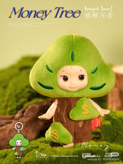 Kewpish Love Plush Blind Box Series stuffed toy featuring a tree shape design, part of a collectible set with regular and secret designs.