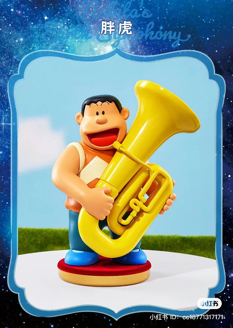 Doraemon the Movie: Nobita's Earth Symphony Blind Box Series figurine playing a trumpet. Preorder for late July 2024 shipment.