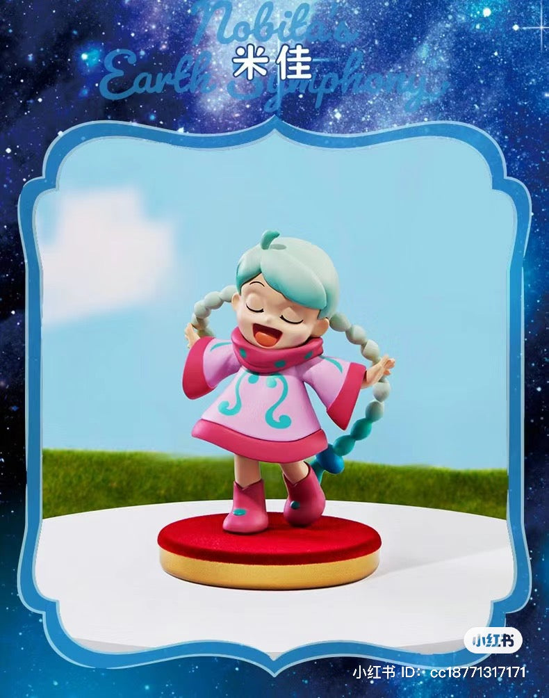 Cartoon figurine of a girl from Doraemon the Movie: Nobita's Earth Symphony Blind Box Series, available for preorder, shipping late July 2024.