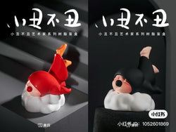 Alt text: Joker Not Joker Blind Box Series figurines on a white cloud, featuring unique gnome designs.