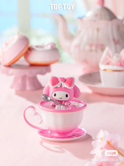 Sanrio Afternoon Tea Blind Box Series toy displayed in a teacup.