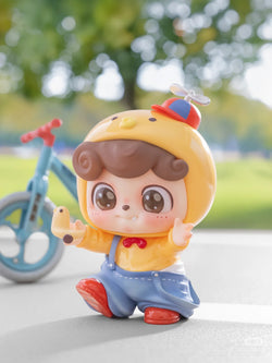 Be Your Q Baby Blind Box Series toy figurine of a boy, preorder for August 2024, featuring 6 designs and 2 secret variants.