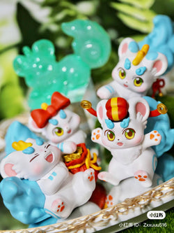 A group of small figurines from Lil Animal Grant Every Wish Blind box Series - Preorder.