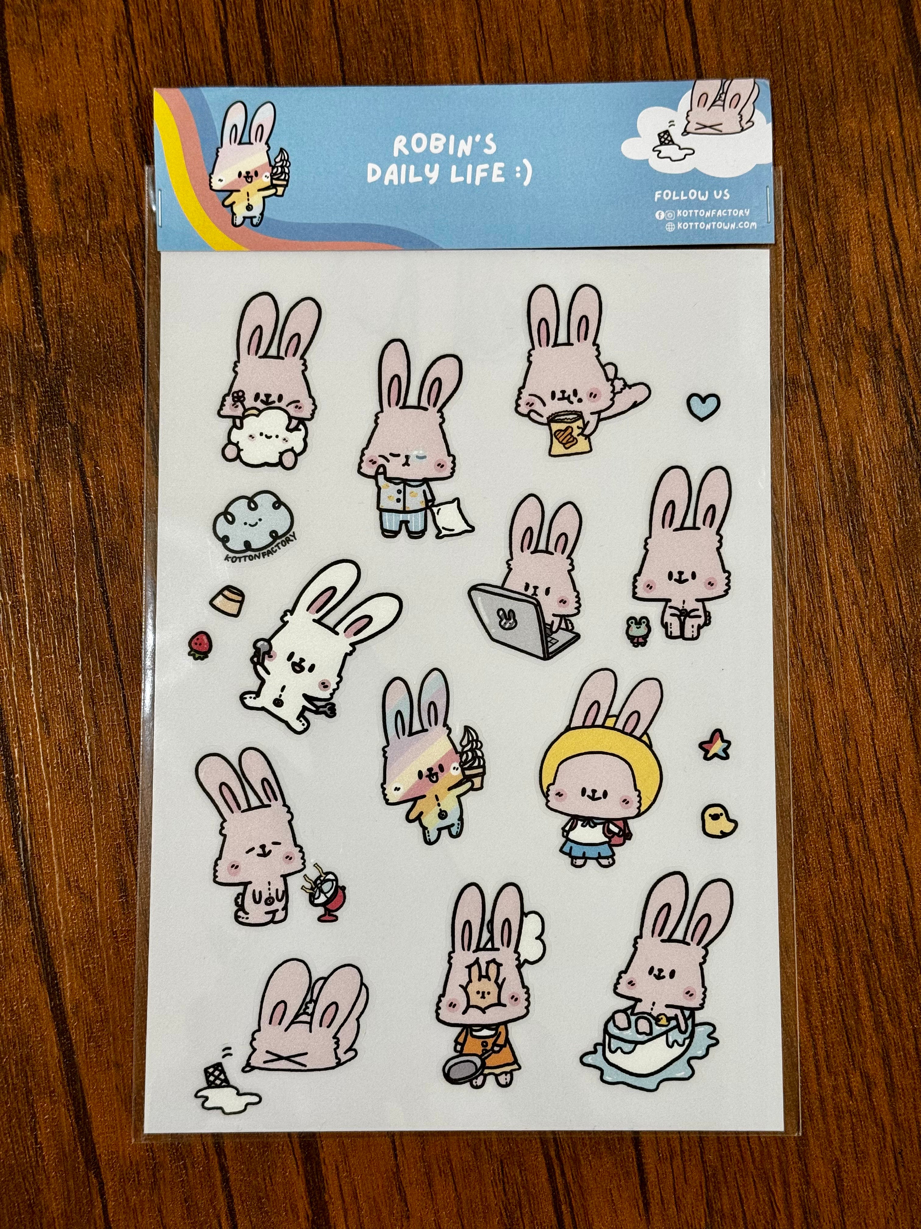 Robin's Daily Life Sticker Sheet by Kotton Factory