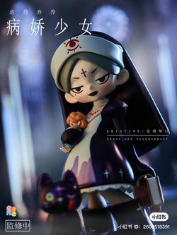 YANDERE GIRLS - Kristine toy figurine nun holding baby, PVC/ABS/RESIN, 20cm.