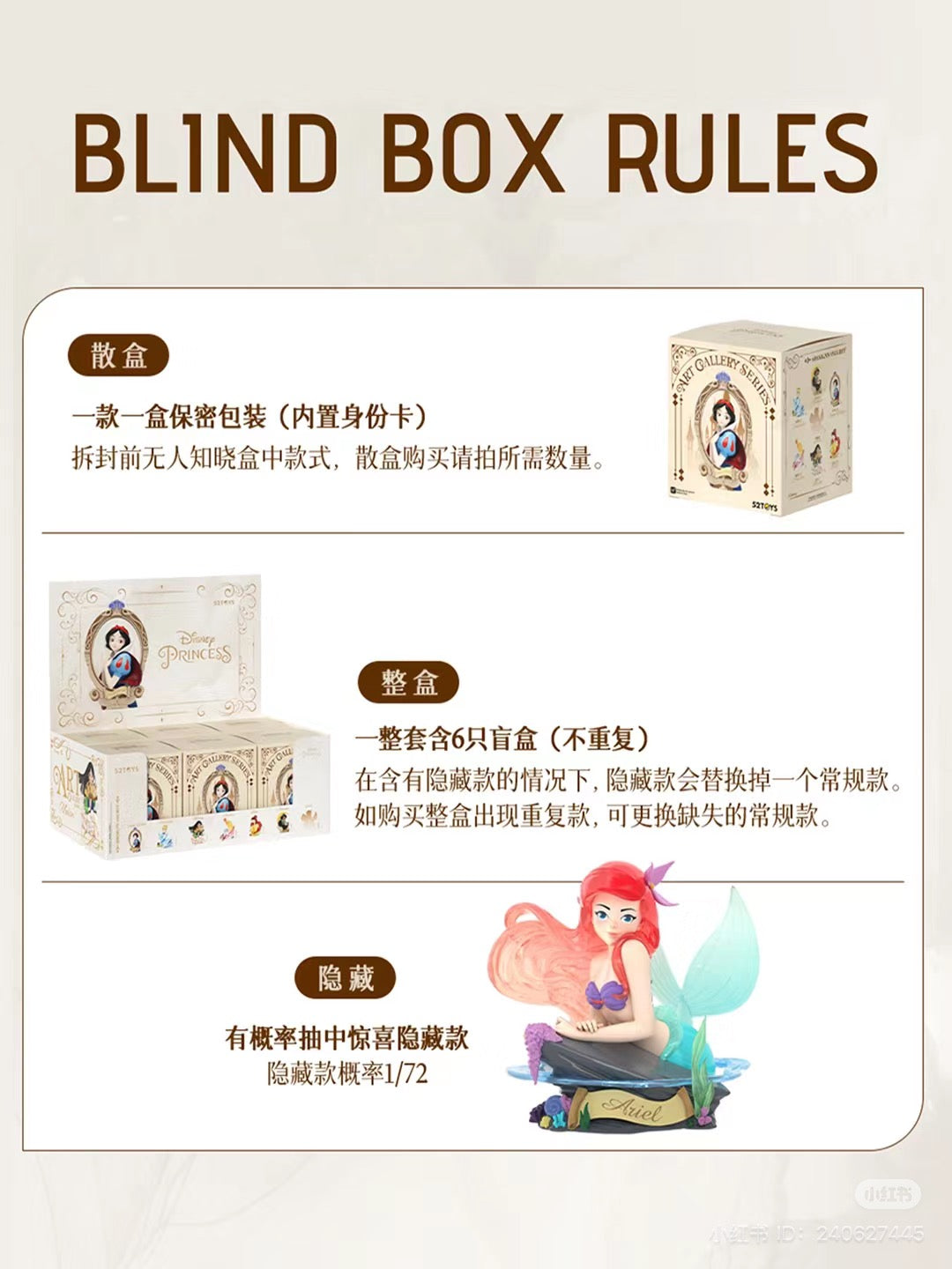 Disney Pricess Art Gallery Blind Box Series Ⅱ - Preorder