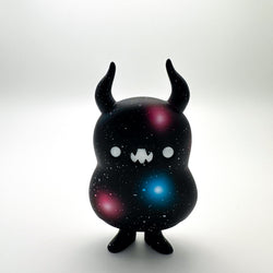 Sofubi toy featuring Babababa - Galaxy by Chishima Konosuke, animal figure with horns and face.