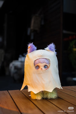 Maymei Dark Forest Plush Blind Box Series toy doll with a distinctive face design, part of a collectible series featuring 6 regular designs and 1 secret.