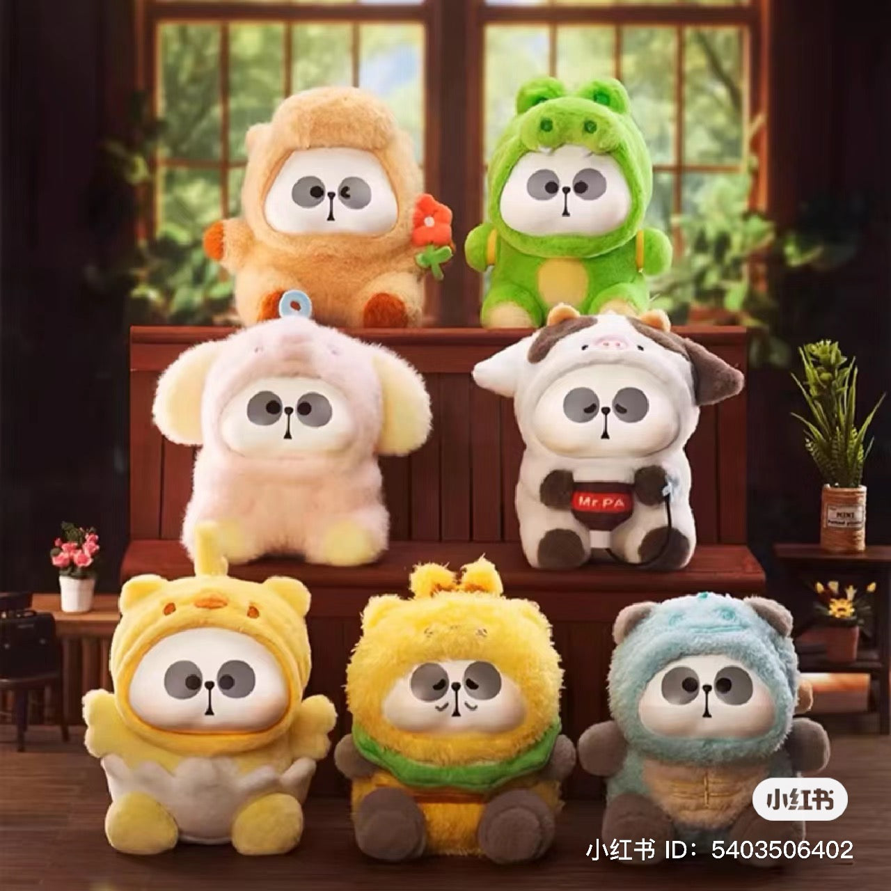 A blind box series by MR PA Animal Company featuring stuffed animals in various garments. Preorder now to receive 6 regular designs and possibly 1 secret in July 2024.