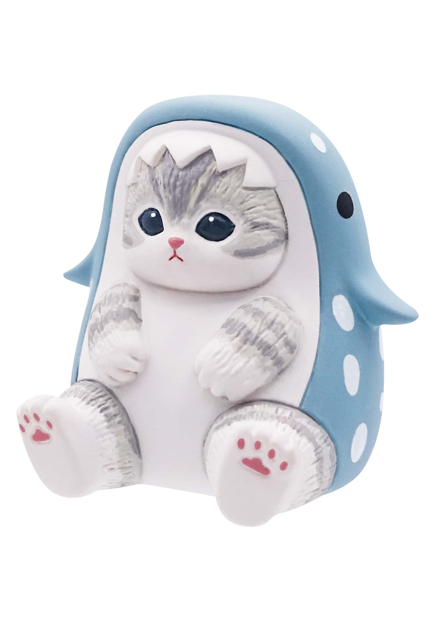 Mofusand Sitting Aquarium Cat Blind Box featuring a whimsical cat figurine dressed in charming sea animal attire, perfect for toy collectors and cat lovers.