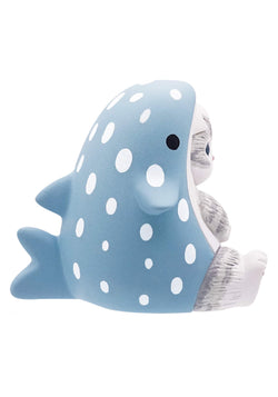 Mofusand Sitting Aquarium Cat Blind Box featuring a blue and white cat figurine in whimsical sea animal attire, perfect for collectors.