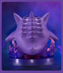 Pokémon Gengar Figurine with dragon statue, fabric, and liquid details, 5 tall.