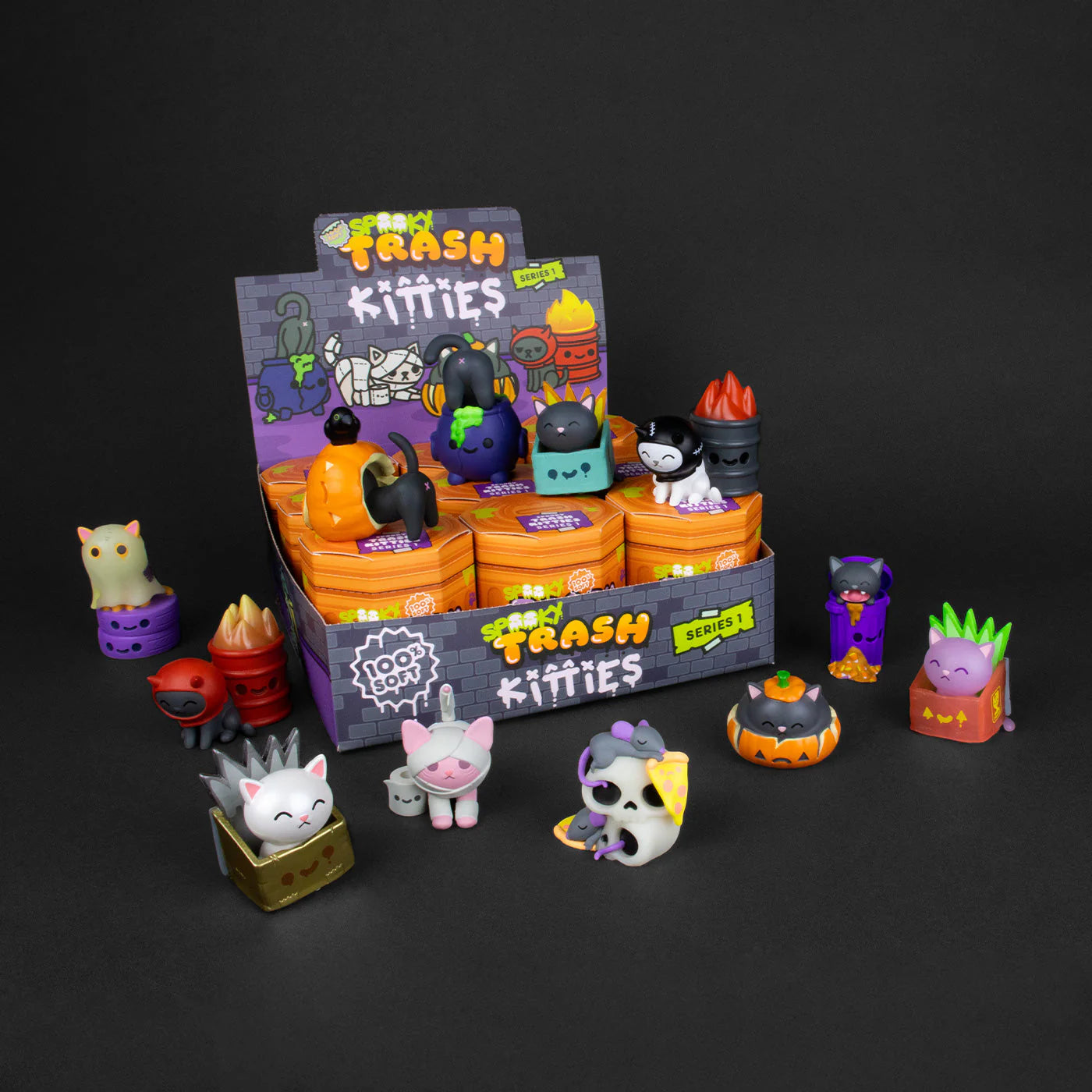 Spooky Trash Kitties Blind Box Series  by 100% Soft