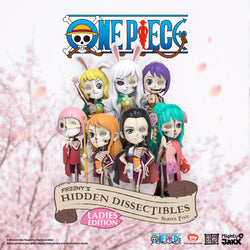 Freeny's Hidden Dissectibles x One Piece Series Five: Ladies Edition figurines featuring powerful female characters in dissected art style.