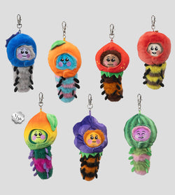 Wooly Bear and Friends Plush Keychain Blind Box featuring various stuffed animals with unique hats, perfect for collectors and enthusiasts of art toys.