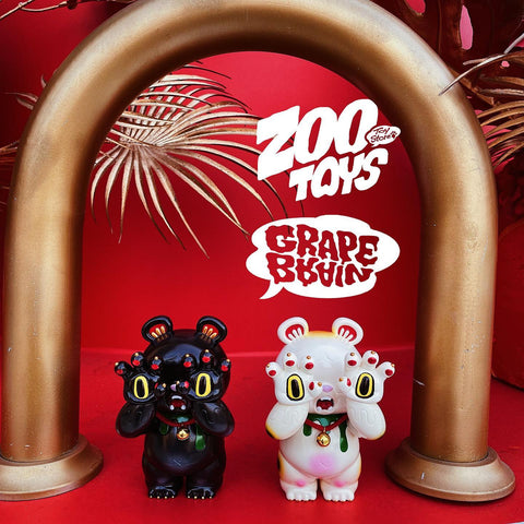 ZOO BEAR Lucky Cat Edition by Grape Brain – Strangecat Toys