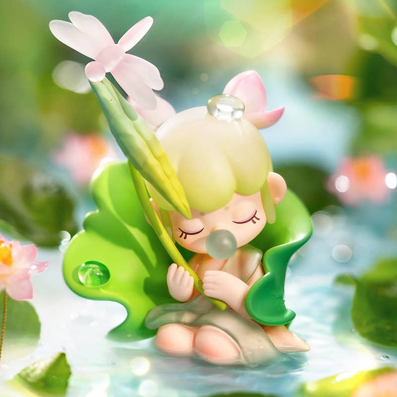 ZPXX Nanci series Poetic Beauty Doll Surprised Box featuring a fairy figurine holding a flower, crafted from PVC, part of a 12-figure collection.