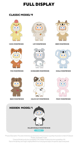 BOB ANI-MONSTER Plush Blind Box Series - Preorder