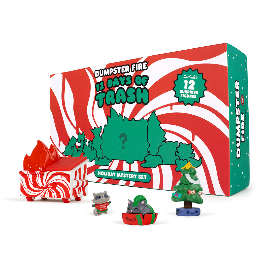 Dumpster Fire 12 Days of Trash Holiday Figure Set