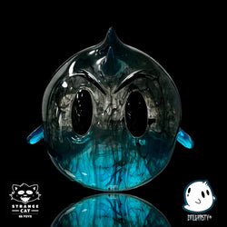 Resin sculpture of a round object with a face, 3.5 Evil Ghost - Black Void by Evil Ghosty, limited to 50pcs.