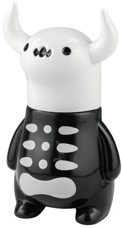 Sky Monster Bo Gacha Series: a black and white animal figurine, part of a blind box collection from Strangecat Toys, featuring a cartoon-style design.