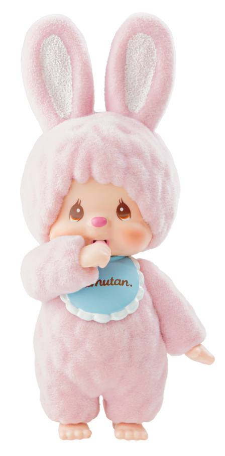 Chichi Flocked Mascot 3 Chimtan Blind Box featuring a plush, cartoon-styled stuffed toy in a garment, part of a two-design series from Strangecat Toys.