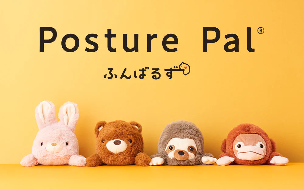 Posture Pal stuffed animals promote good posture, featuring a bear and other plush friends, ideal for desk use, aligning with Strangecat Toys' playful offerings.