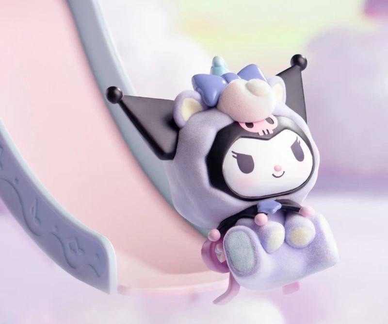 Sanrio Characters - Fantasy Paradise blind box series featuring 8 unique designs. Toy figurine on a slide, embodying whimsical animation and cartoon charm. From Strangecat Toys.