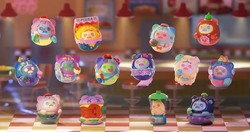 ShinWoo Ghost Diner Blind Box Series: Assorted toy designs including animals, food items, and characters in playful poses.