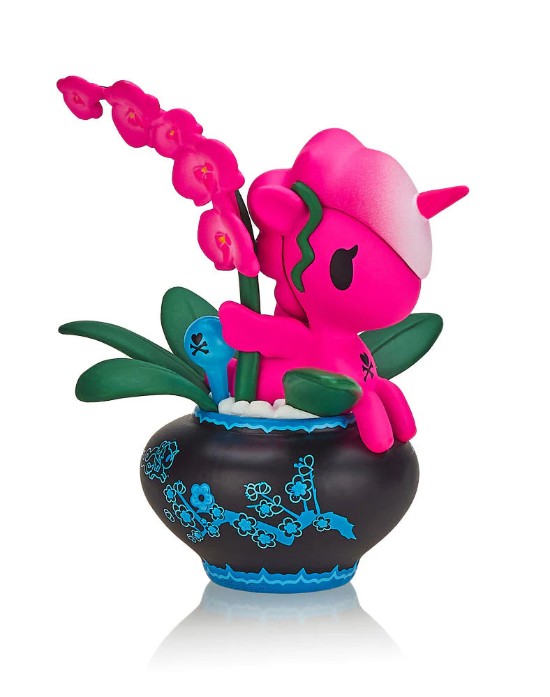 A blind box from Strangecat Toys: Botanical Unicorno series. Features plant-themed unicorns like Aloe Vera and Fuchsia. Each figure is 2.75 inches high.