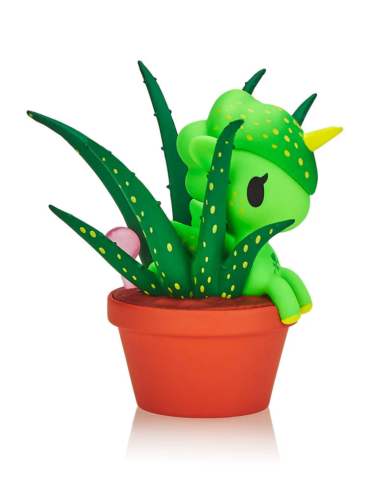 A blind box from Strangecat Toys: Botanical Unicorno Blind Box Series, featuring Unicorno/house plant hybrids like Aloe Vera and Fuchsia. Each figure is 2.75 inches high.