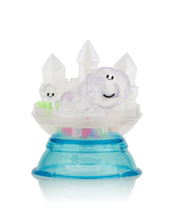 Dreaming Unicorno Blind Box featuring a toy castle with small Unicorno figures inside a removable dome.