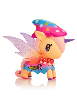 A blind box toy: Fairy Unicorno Blind Box Series by tokidoki. Features 9 Unicorno/house plant hybrids like Aloe Vera and Fuchsia. Each figure is 2.75 inches high.