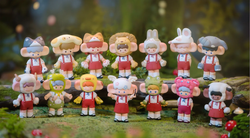 A group of small figurines from WONTON ISLAND ANIMALS' CHOIR Blind Box Series.