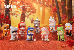 Umasou! Forest Fairy Tale Blind Box Series figurines in various themed garments and poses, including a girl, man, and animals.