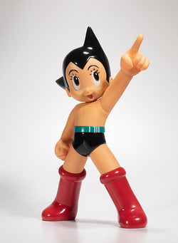 Astro Boy figurine by Tezuka Osamu, vinyl material, 490mm tall, with red sock and boots details.