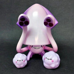 Toy figurine of a squid with two inks, shaped like a creature, from Purple Ball Ball Squid Blue Ring by 78jo.