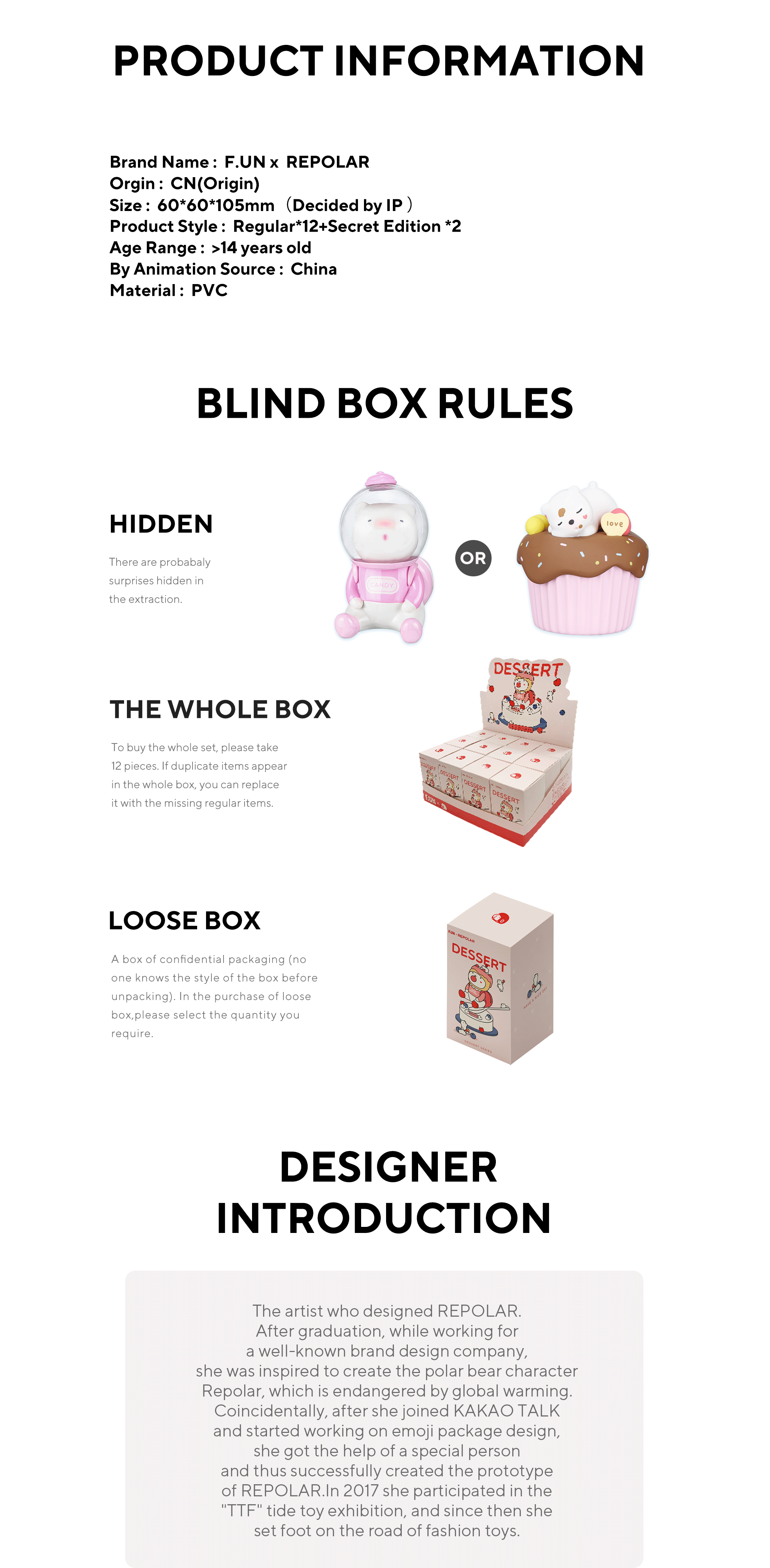FINDING UNICORN REPOLAR Dessert Blind box Series