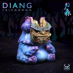 DIANG monster statue with mask and loop handles, vinyl, 10cm