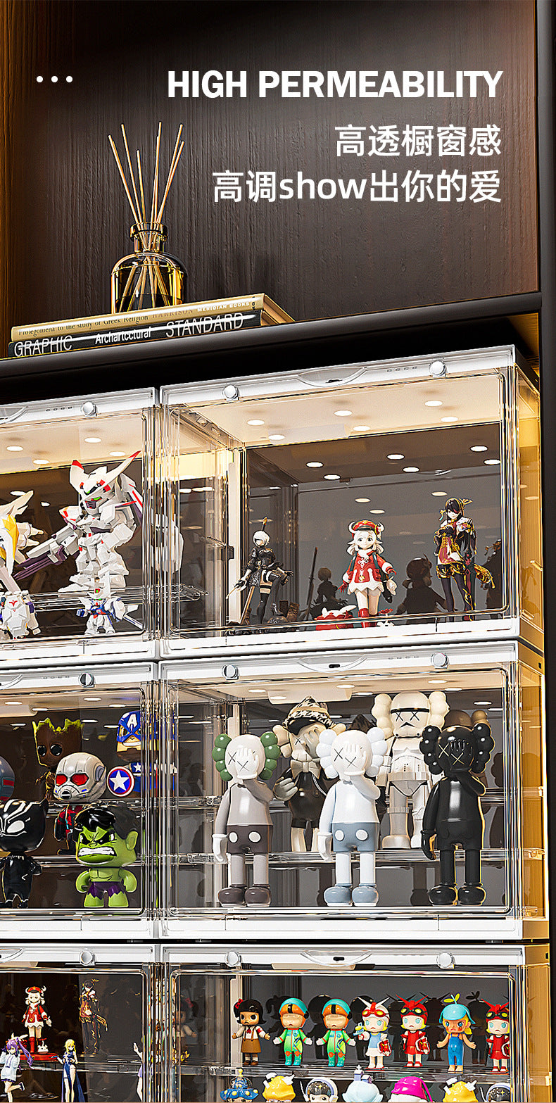 Toy Display Case Large - White w/ Lights - Preorder