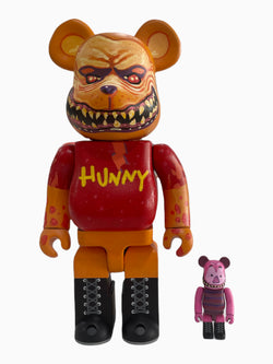 Custom painted toy bear figurine by Zulu Painter, Hunny Buns design.