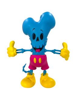 Limited edition 6-inch vinyl toy from BONEHEAD - CMYK Club by Beast Wreck, featuring a cartoon character with unique design elements.