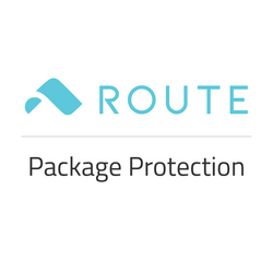 Route Package Protection logo with blue and white letter R and F.