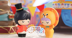 Toy figurines of a circus and cartoon animal close-ups from Momiji Circus series by Momiji x POP MART.