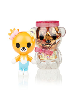 Lumi & her Beary Cute Friends Blind Box Series featuring a toy bear, candy, and more in a jar.